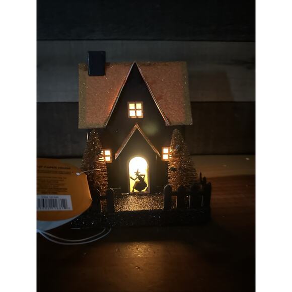 Witch's Light Up Paper Cardboard House - Picture 2 of 6